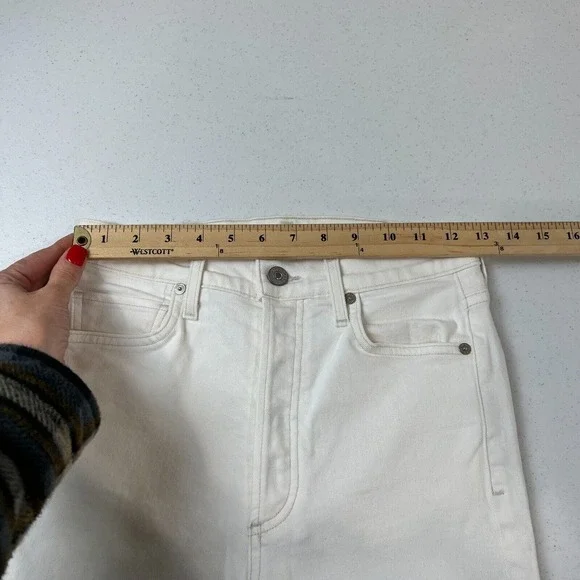 Citizen of Humanity Women's Olivia High Rise Slim Ankle Jeans White Size 25 - Picture 11 of 16